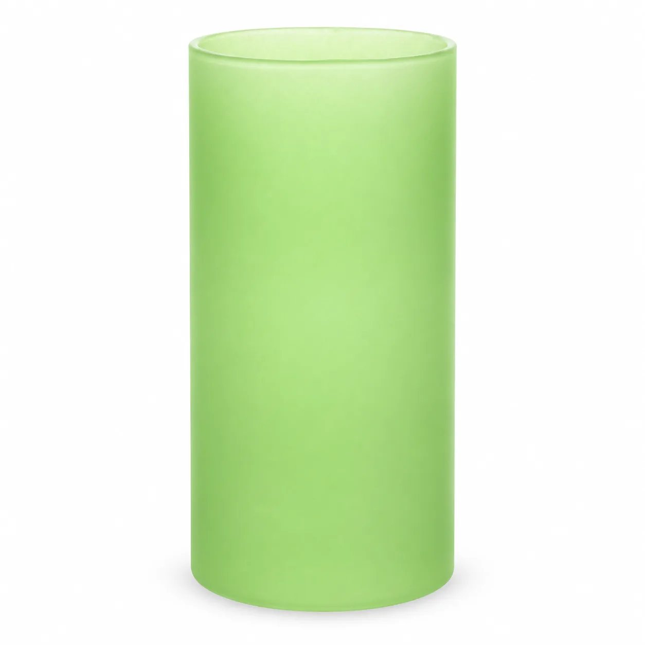 Cylinder glass lime frosted green