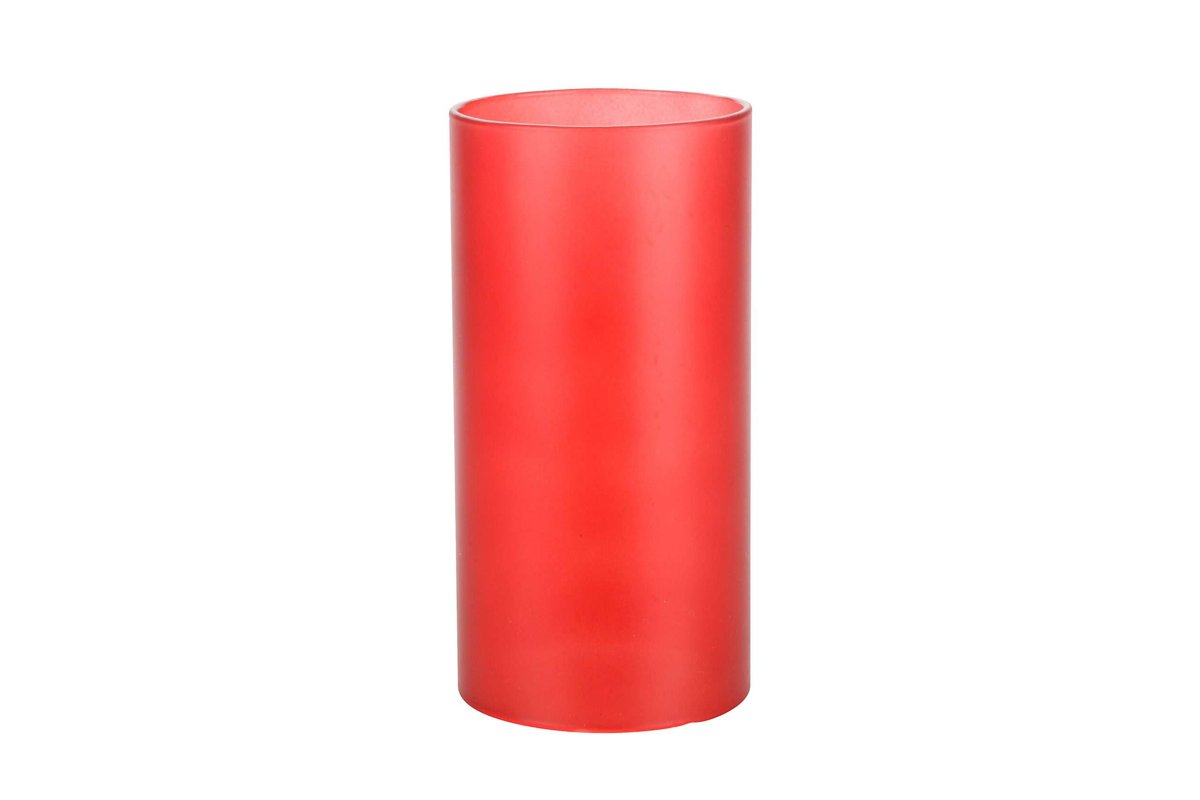 Cylinder glass frosted red