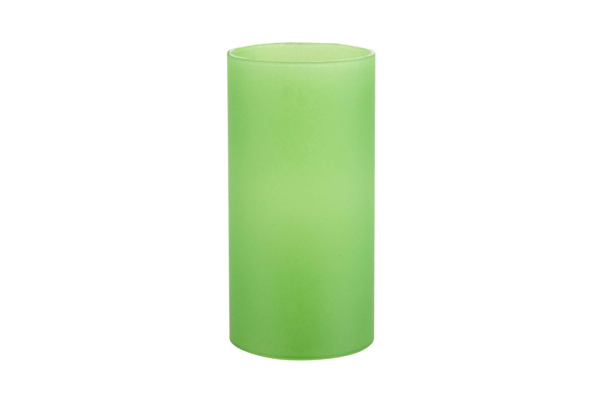 Cylinder glass lime frosted green