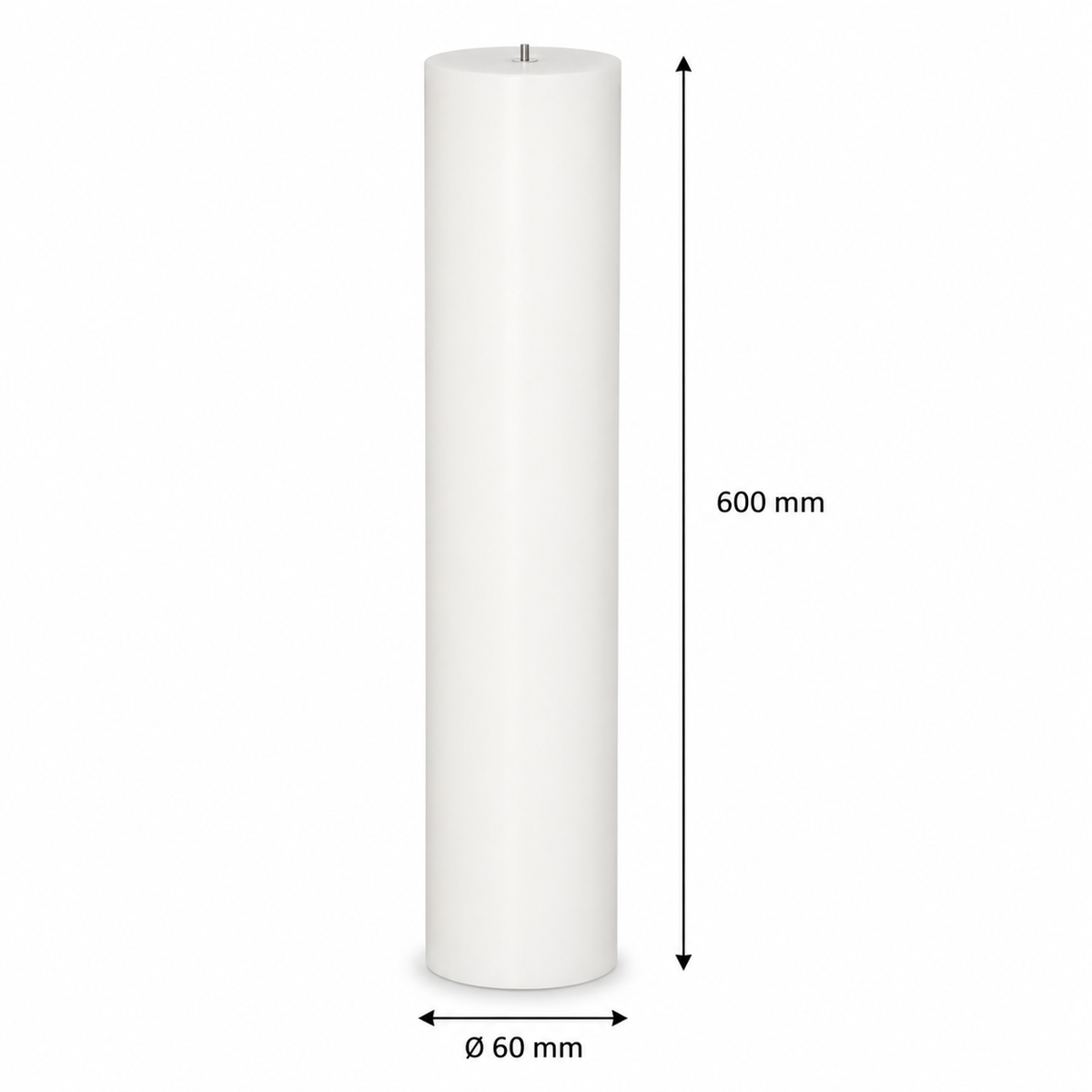POM-stage Ø60 x 600 mm til alterstager og vegetabilske olielys i brug