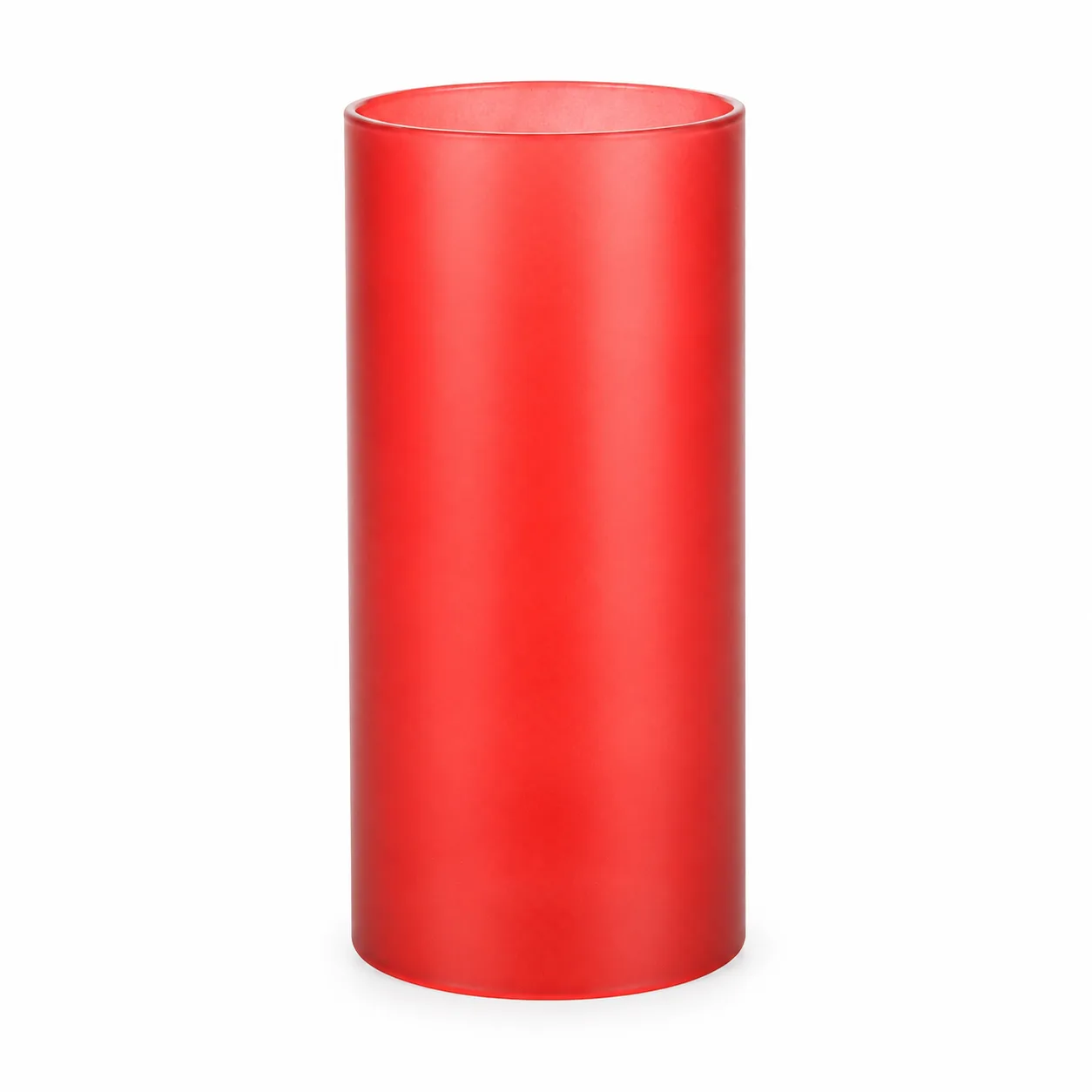 Cylinder glass frosted red