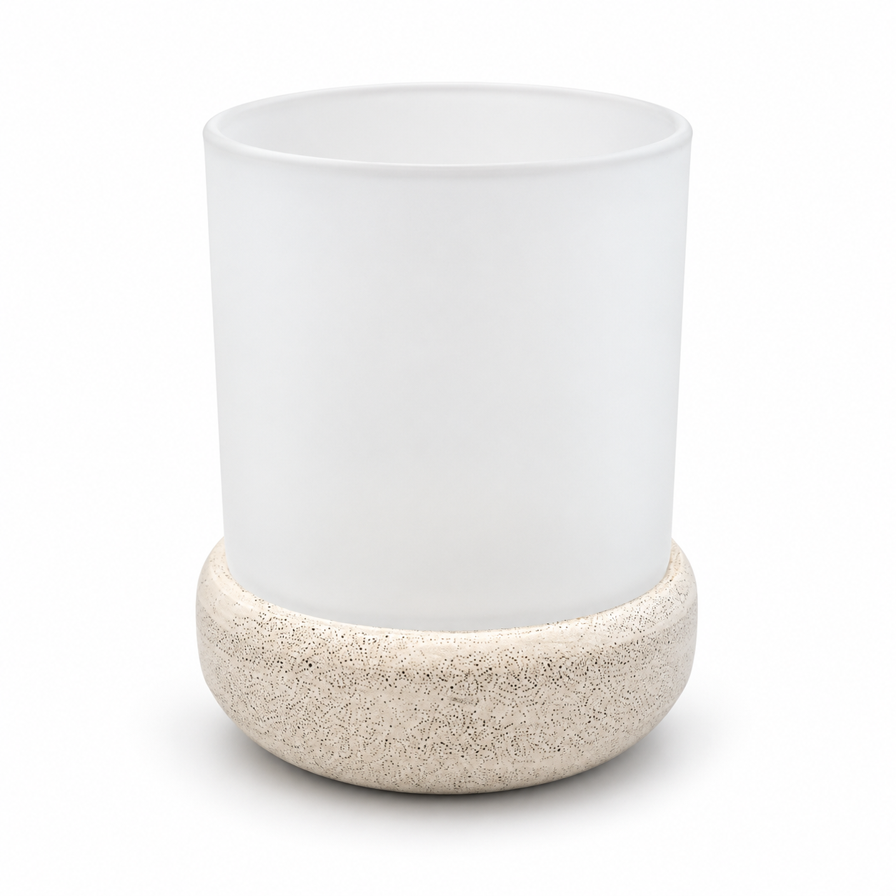 Håndlavet base, mat terrakotta-cement 6 stk. – billede 3