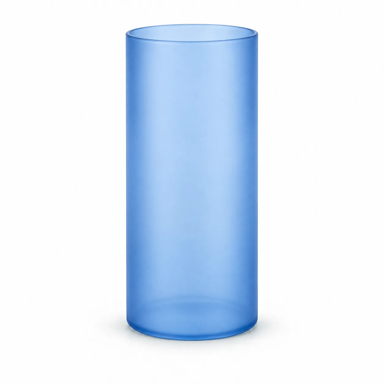 Glas cylinder blå frostet