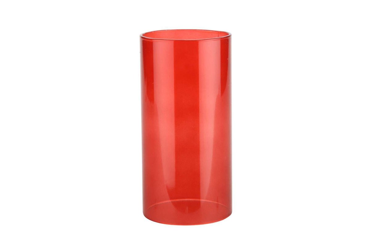 Cylinder glass clear red
