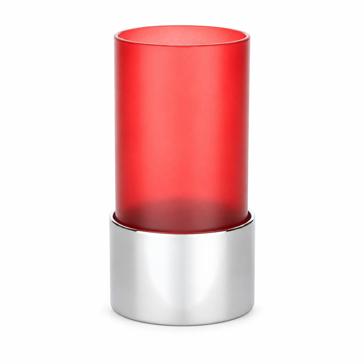 Cylinder glass frosted red i brug